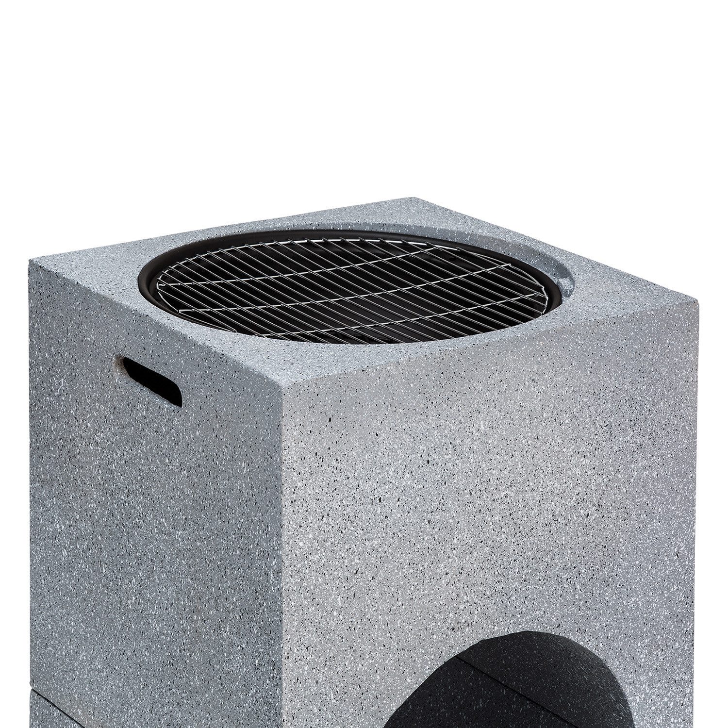 blumfeldt Feuerschale Monolith, (Set, Set), Garten Grill Funkenschutz Feuerkorb Feuerstelle Outdoor