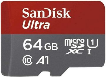 Sandisk Ultra microSDXC 64GB + SD Adapter 120MB/s A1 Class 10 UHS-I Speicherkarte (64 GB)