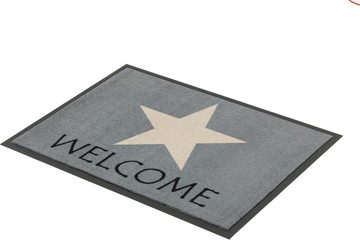Fußmatte Homelike 054, Welcome, ASTRA, rechteckig, Höhe: 7 mm, Schmutzfangmatte, mit Spruch, In -und Outdoor geeignet