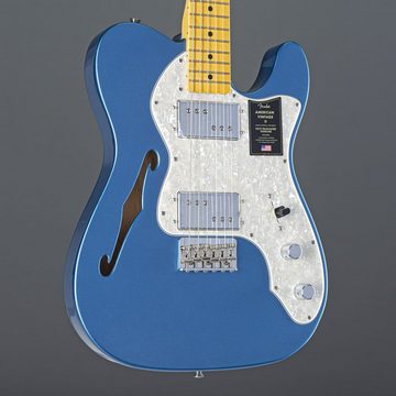 Fender E-Gitarre, E-Gitarren, T-Modelle, American Vintage II 1972 Telecaster Thinline MN Lake Placid Blue -