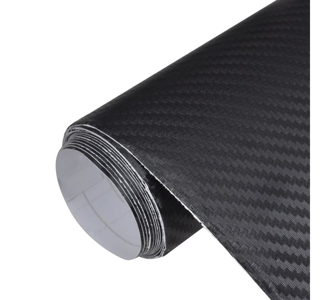 vidaXL Aufkleber Autofolien 2 Stk. 3D Schwarz 100x150 cm, (2tlg), 2x Autofolie 3D Schwarz 100x150cm Selbstklebend Auto Folie Klebefolie