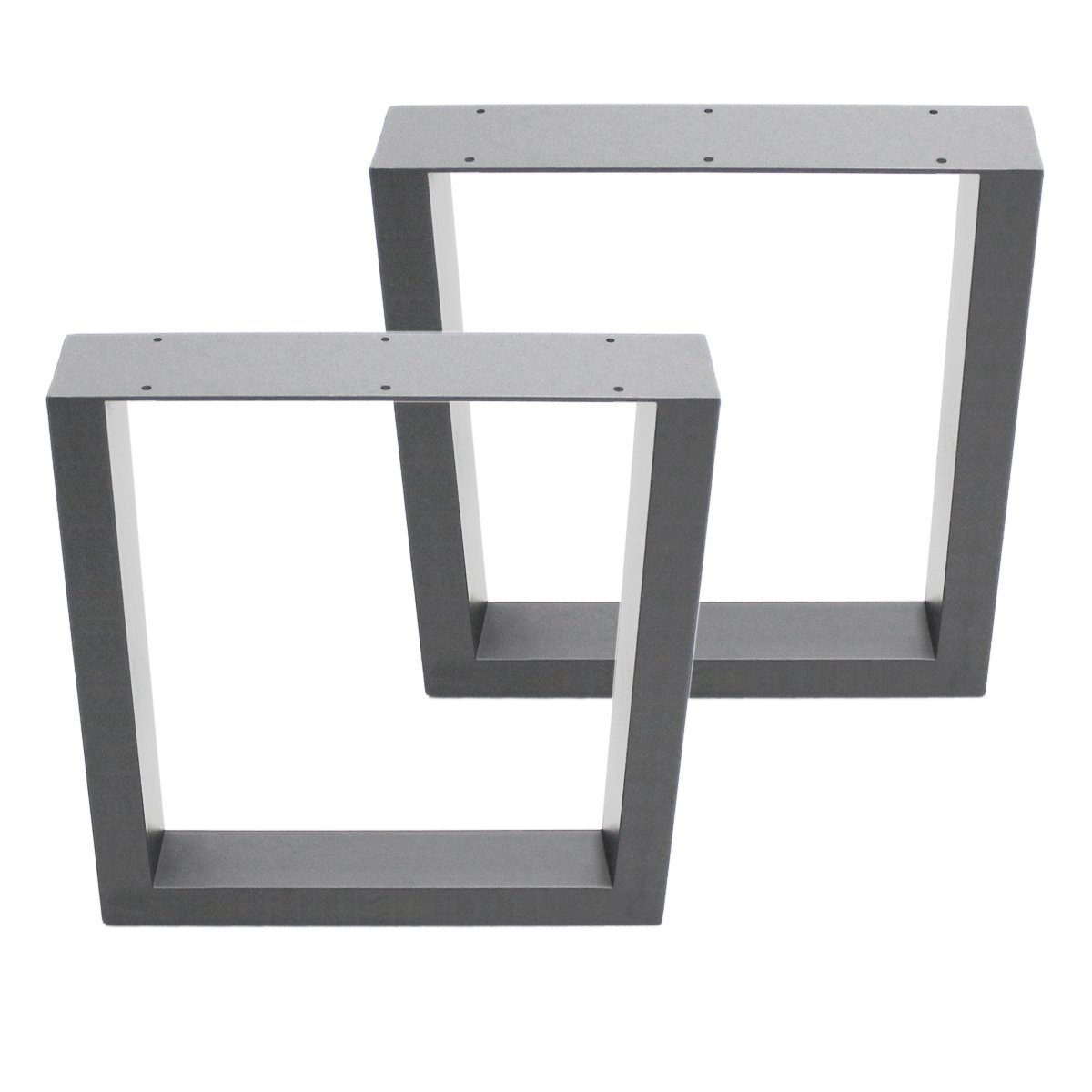 pulverbeschichteter Stahl Grau Tischuntergestell Schreibtisch, Esstisch ECD 40x43cm Germany Tischbein Möbelfüße Vierkantprofilen 80x40mm für