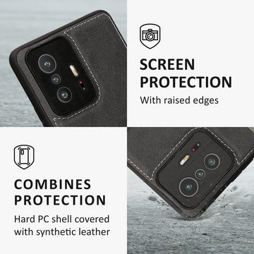 kalibri Handyhülle Hülle für Xiaomi 11T / 11T Pro, Handyhülle Handy Cover - Kunstleder Case mit Kartenfach