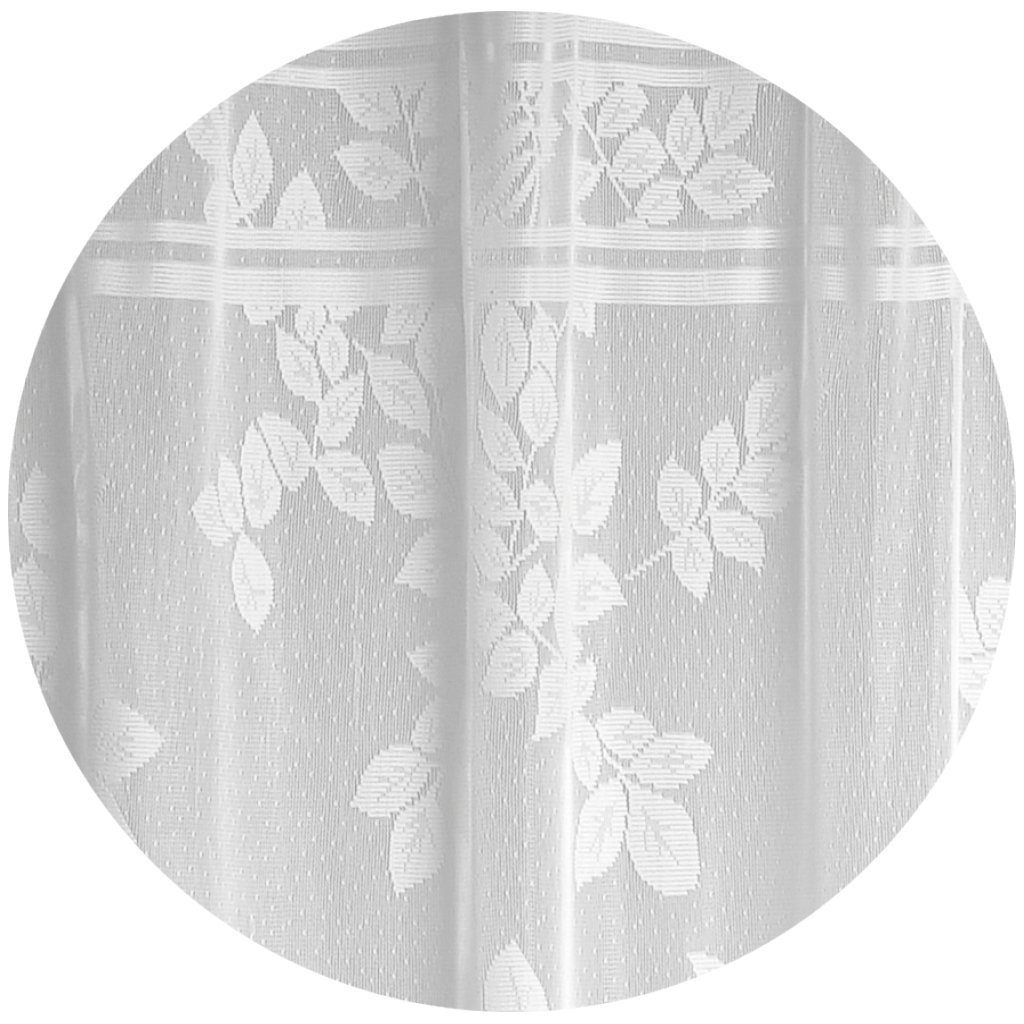 Arsvita Gardine Dekoschal Jaquard (1 St), Stangendurchzug, transparent, mit Stangendurchzug, transparent, pflegeleichte Fertiggardine – Bild 4 von 4