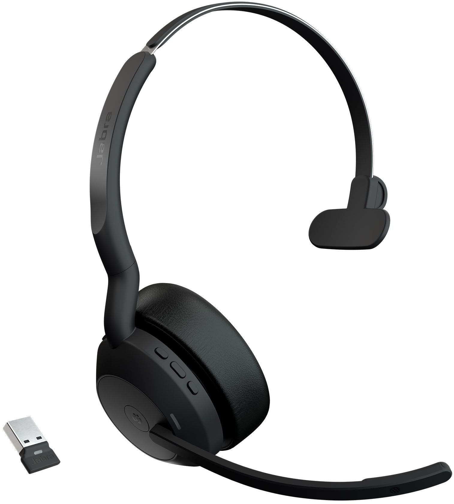 Jabra Evolve2 55 Kopfhörer (Active Noise Cancelling (ANC), Rauschunterdrückung, Sprachsteuerung, Stummschaltung, Alexa, Bluetooth)