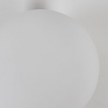 hofstein Wandleuchte Wandlampe aus Metall/Glas in Schwarz/Weiß, ohne Leuchtmittel, Leuchte mit Glasschirmen, An/-Auschalter, 3xG9, ohne Leuchtmittel