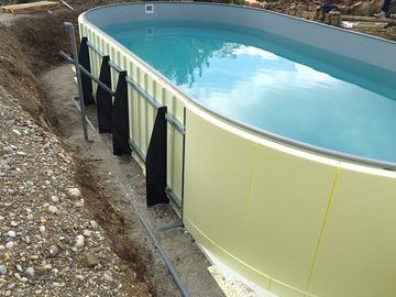 Paradies Pool Ovalpool, conZero Komplett System für Ovalformbecken 300x700x135cm