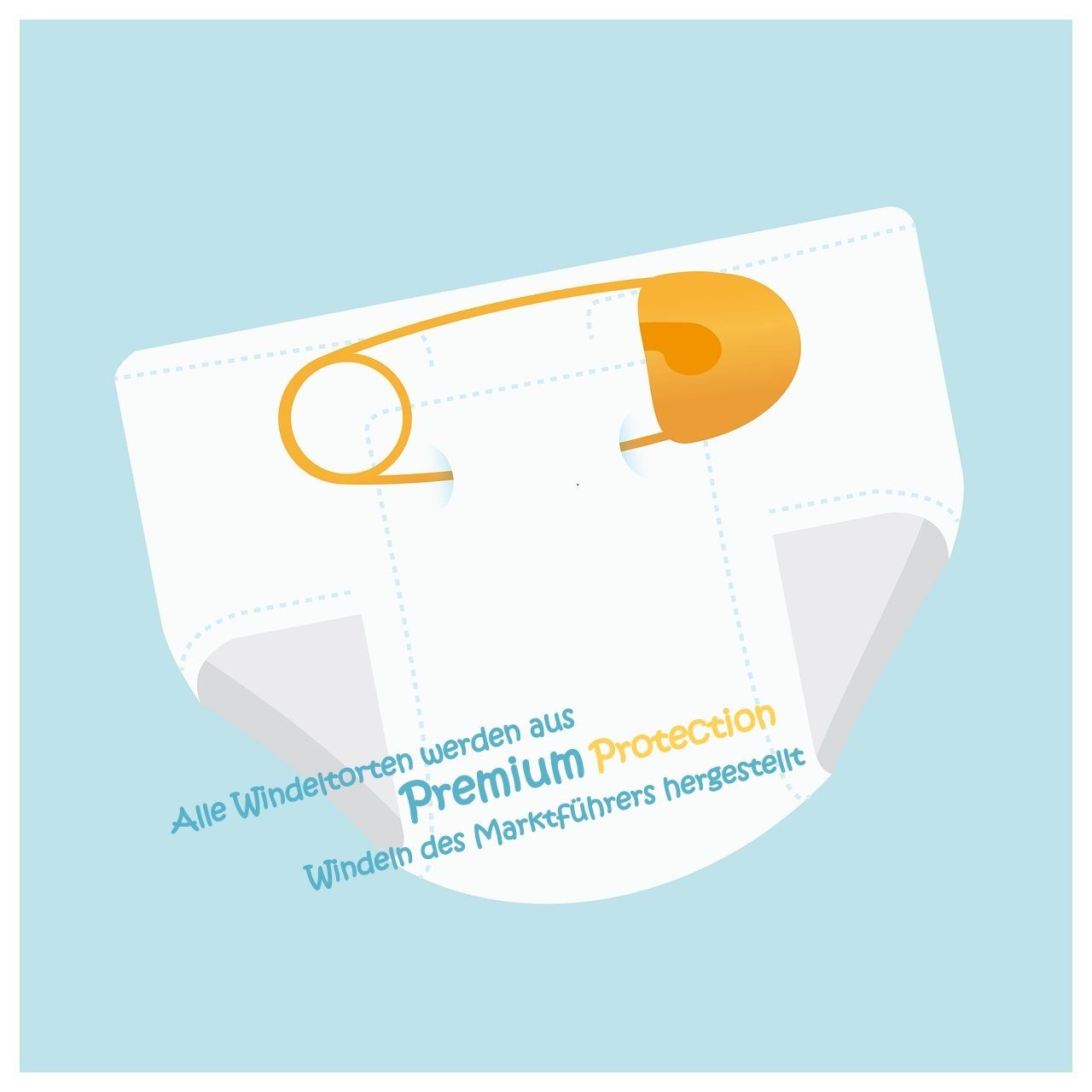 dubistda-WINDELTORTEN- Neugeborenen-Geschenkset Windeltorte ALLES JUTE mit "Oh Baby"-Holz Caketopper und Baby Booties