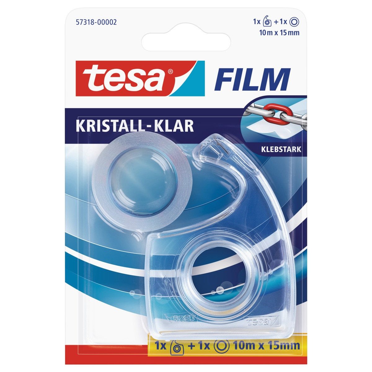 tesa Klebeband tesa Handabroller mit Multifilm 15mmx10m