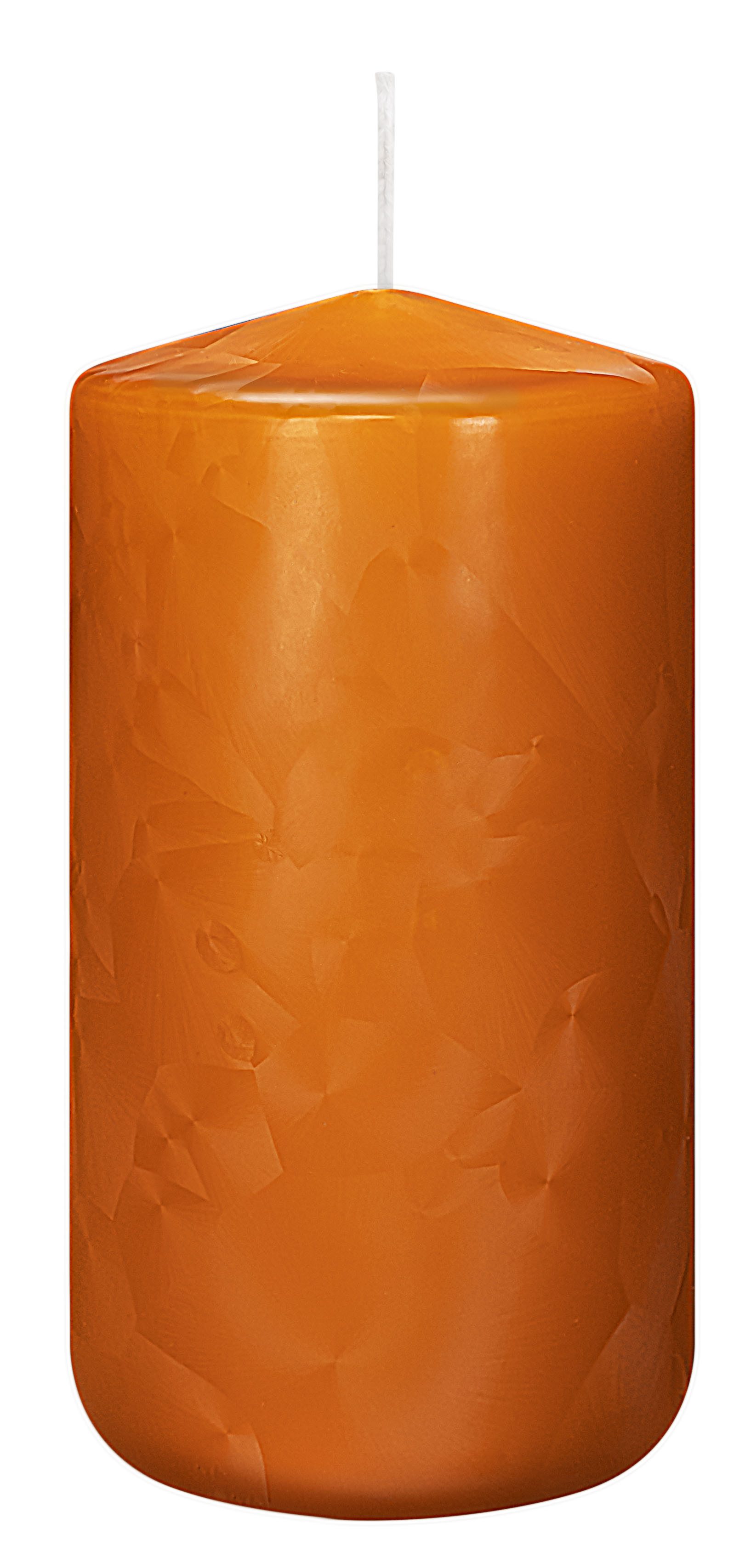 Wiedemann Kerzen Stumpenkerze Kerzen Eis Effect Honig 130 x Ø 68 mm 4er Set