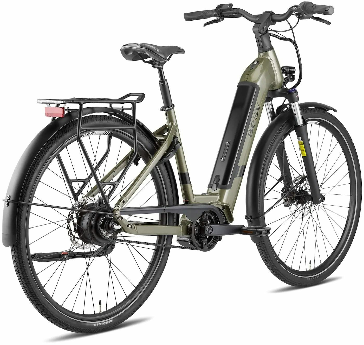 BESV E-Bike Touren Bike CT 1.3 LS metallic khaki 28" 630 Wh Wave, Enviolo ENVIOLO Trekking Schaltwerk, Nabenschaltung