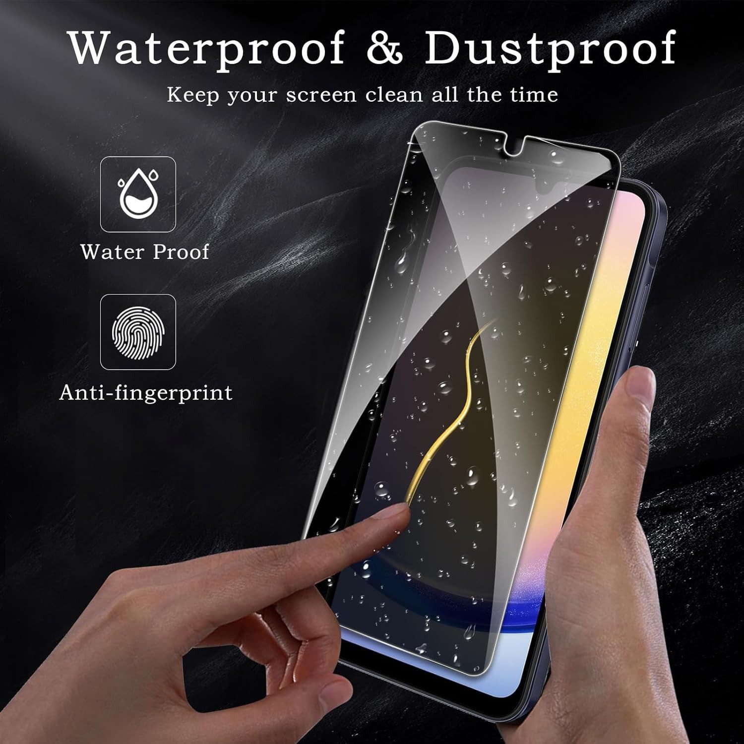 Baker Sichtschutzfolie 2x Panzerglas Blickschutz Samsung Galaxy A55 A54 A35 A34 A14 A15 A25, (2 Pack), A16 A04 A05 A17 A56 A36 A26 Privacy Schutzglas Schutzfoli – Bild 4 von 5