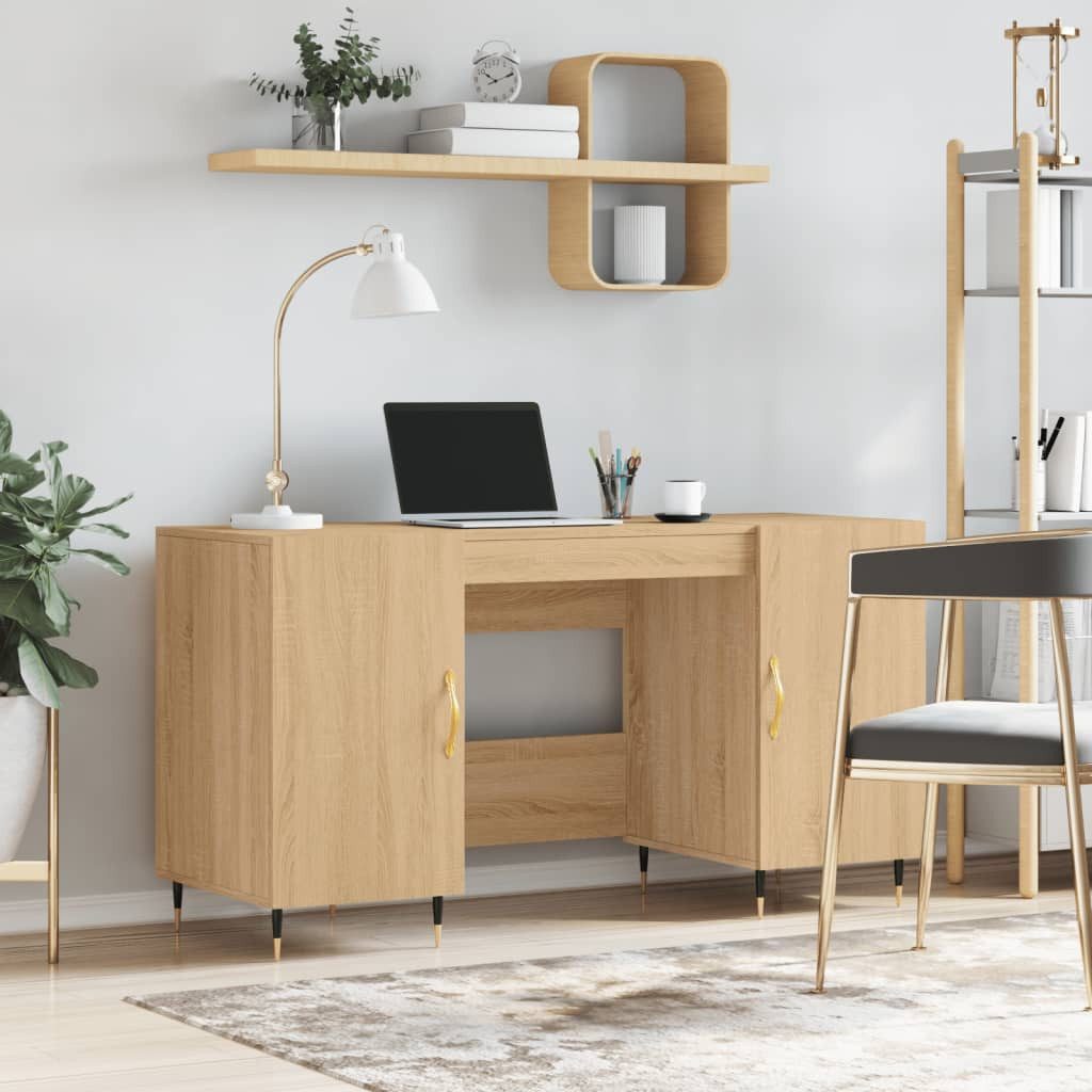 vidaXL Schreibtisch NA Schreibtisch Sonoma Eiche 140x50x75 cm Spanplatte