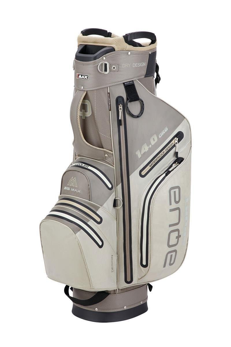 BIG MAX Golfreisetasche BIG MAX Golf Cartbag Aqua Sport 3, Wasserdicht I 14-fach Divider Sand/Coffee