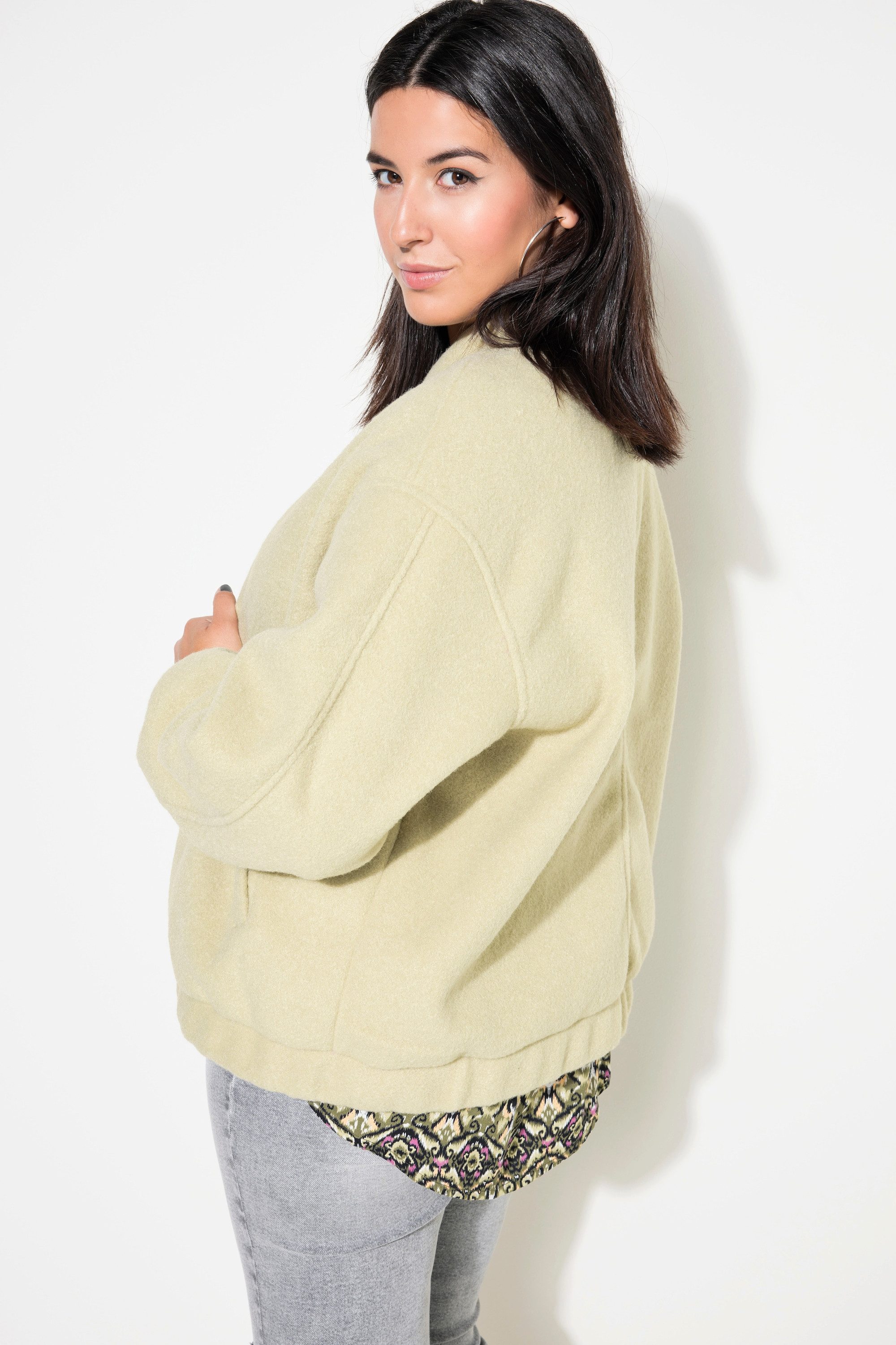 Studio Untold Kurzjacke Blouson oversized Wolloptik