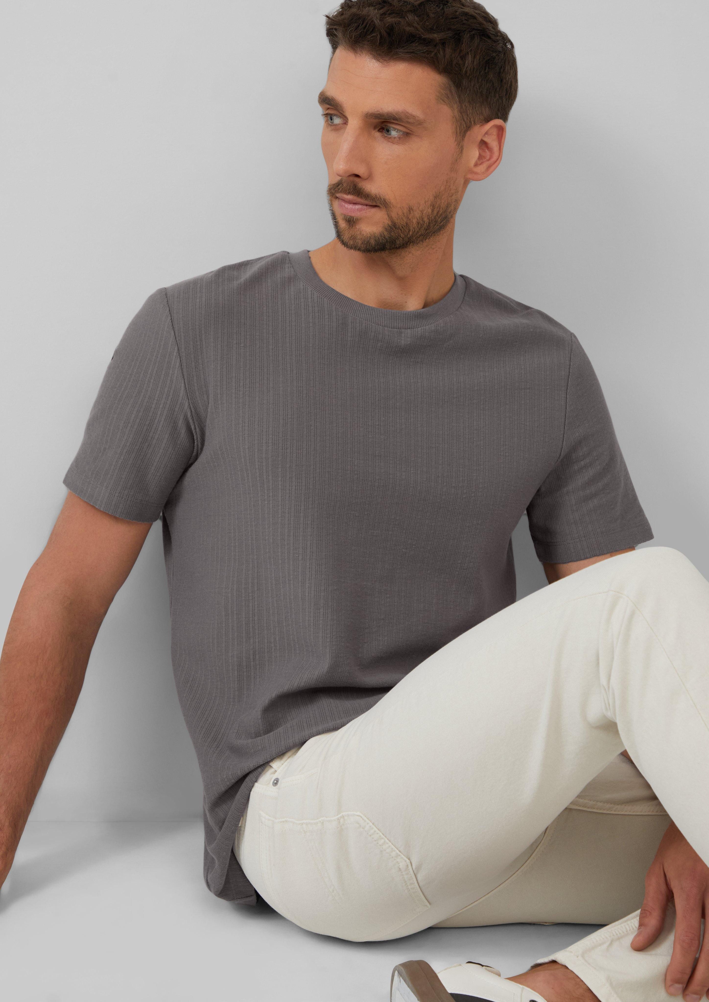 s.Oliver Kurzarmshirt Baumwoll-T-Shirt aus Strukturjersey günstig online kaufen