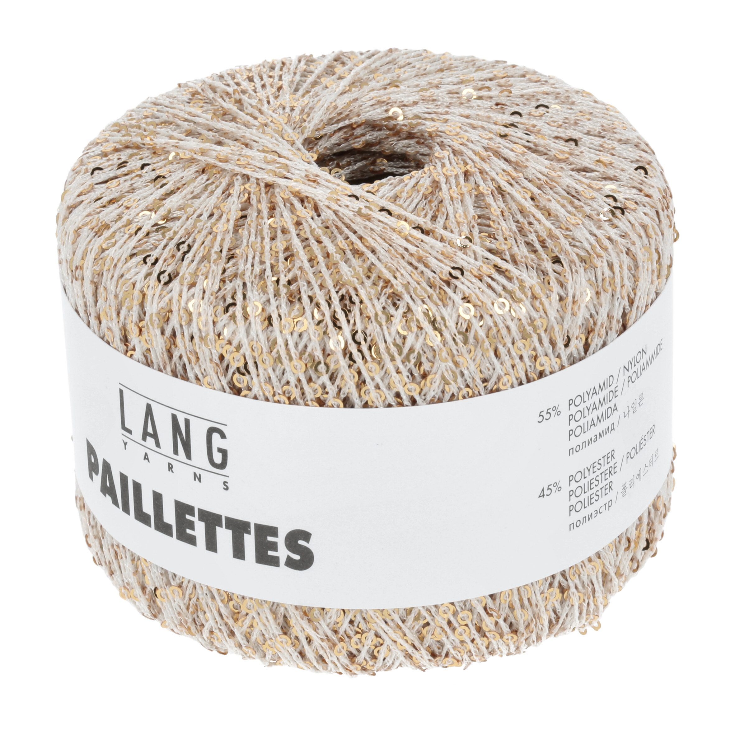 LANG YARNS Paillettes Häkelwolle, 112 m