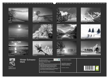 CALVENDO Wandkalender Winter Schwarz-Weiß (Premium, hochwertiger DIN A2 Wandkalender 2023, Kunstdruck in Hochglanz)