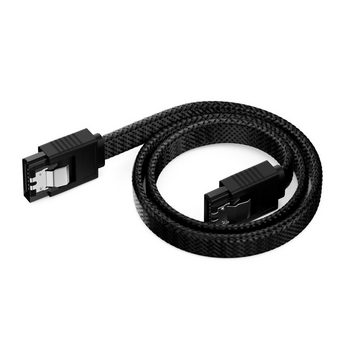 deleyCON deleyCON 3x 50cm SATA 3 Nylon Kabel HDD SSD 6Gbit/s 2 Stecker Gerade Computer-Kabel