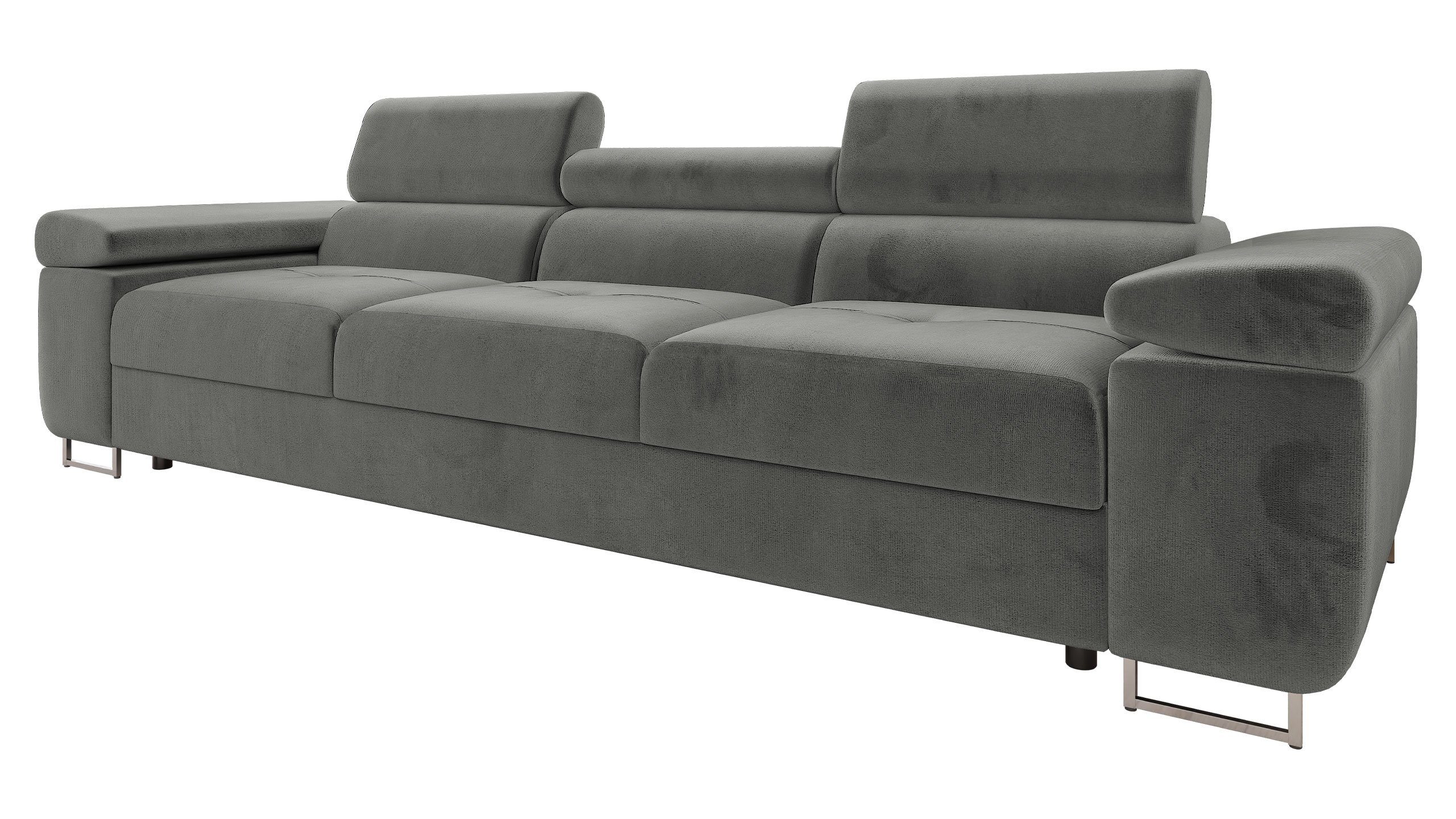 MIRJAN24 Sofa Torezio 3, Einstellbare Kopfstützen, 263x102x70-90 cm günstig online kaufen