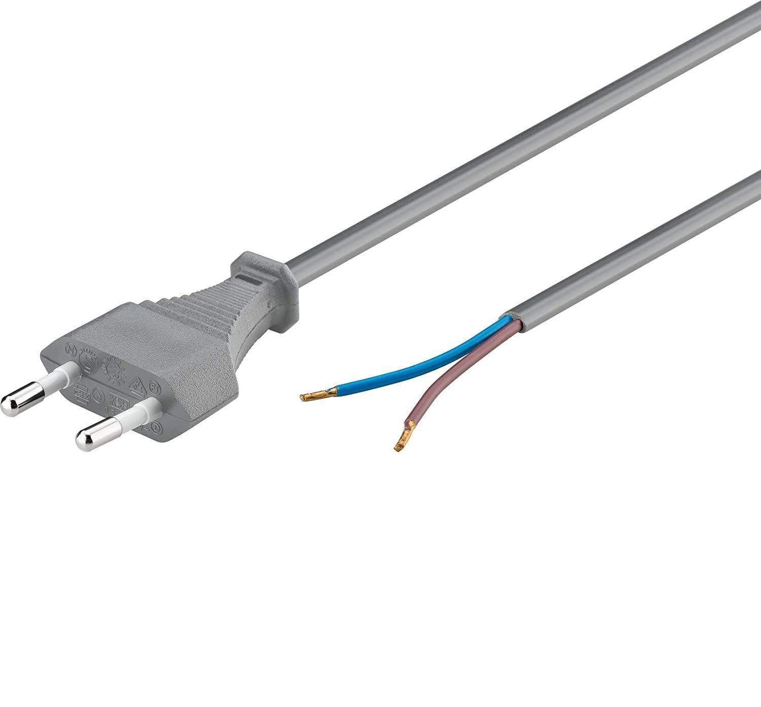 Goobay Goobay 51346 Euro Kabel, Stromkabel, Typ C Stecker (CEE 7/16) - zum Netzkabel
