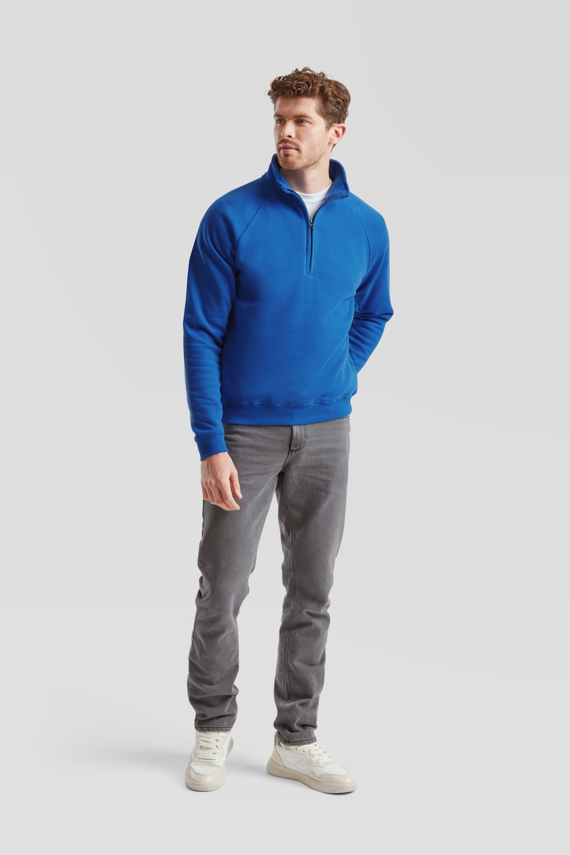 Fruit of the Loom Sweatshirt Fruit of the Loom Premium Zip Neck Sweat günstig online kaufen