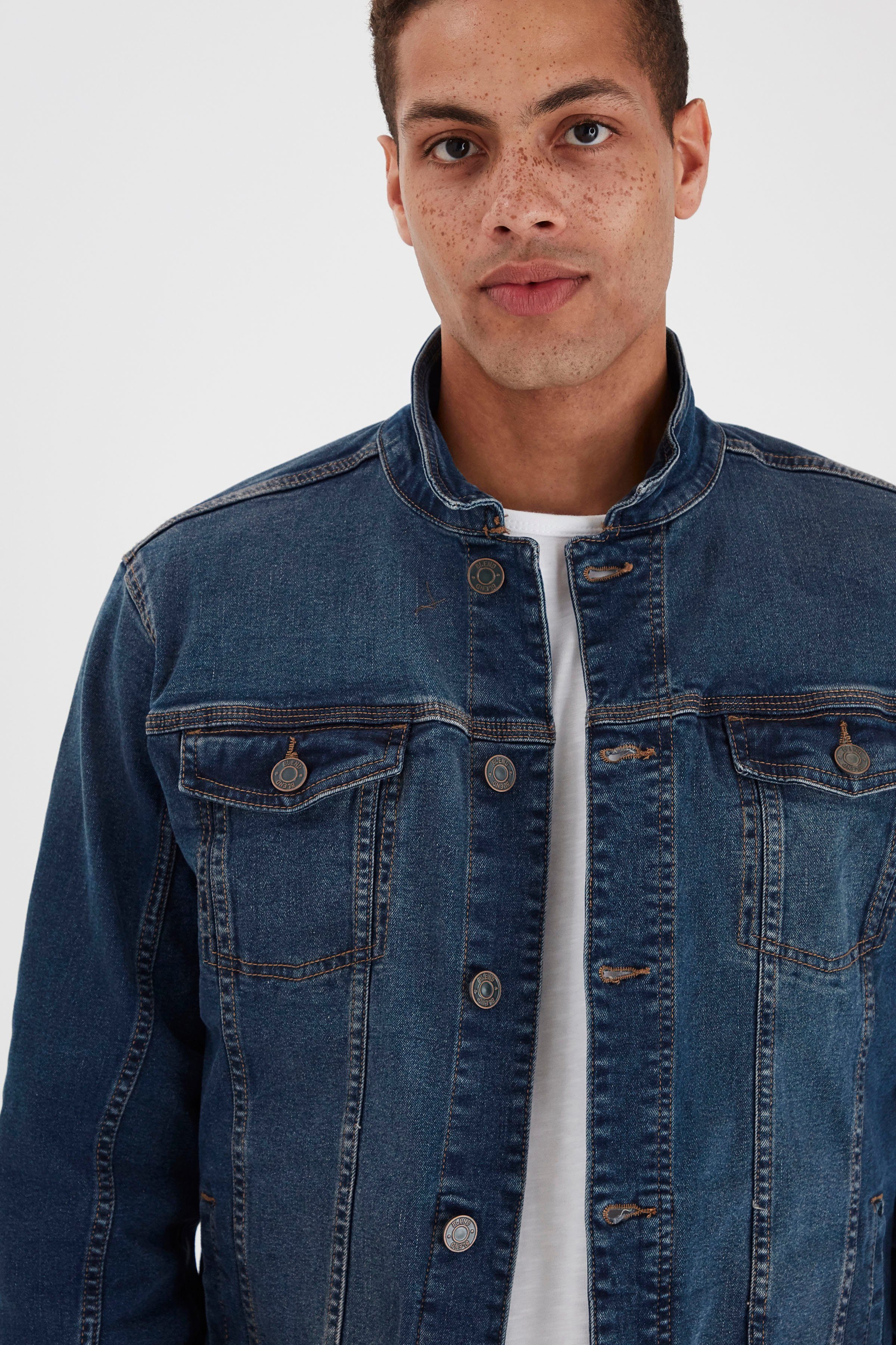 darkblue washed Blend Jeansjacke BHNARIL