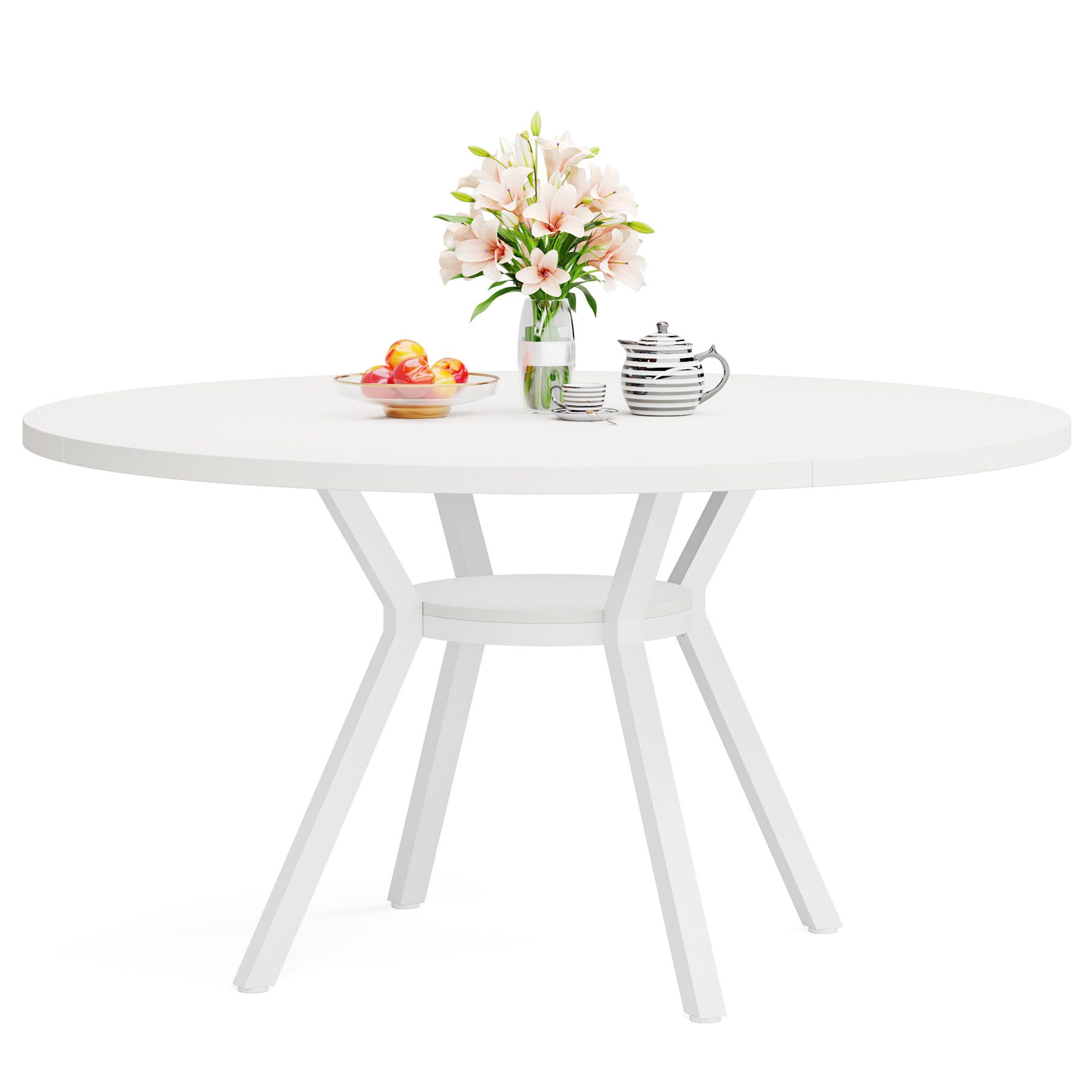 Tribesigns Esstisch 120x120cm Moderner Runder Küchentisch für 4 Personen günstig online kaufen