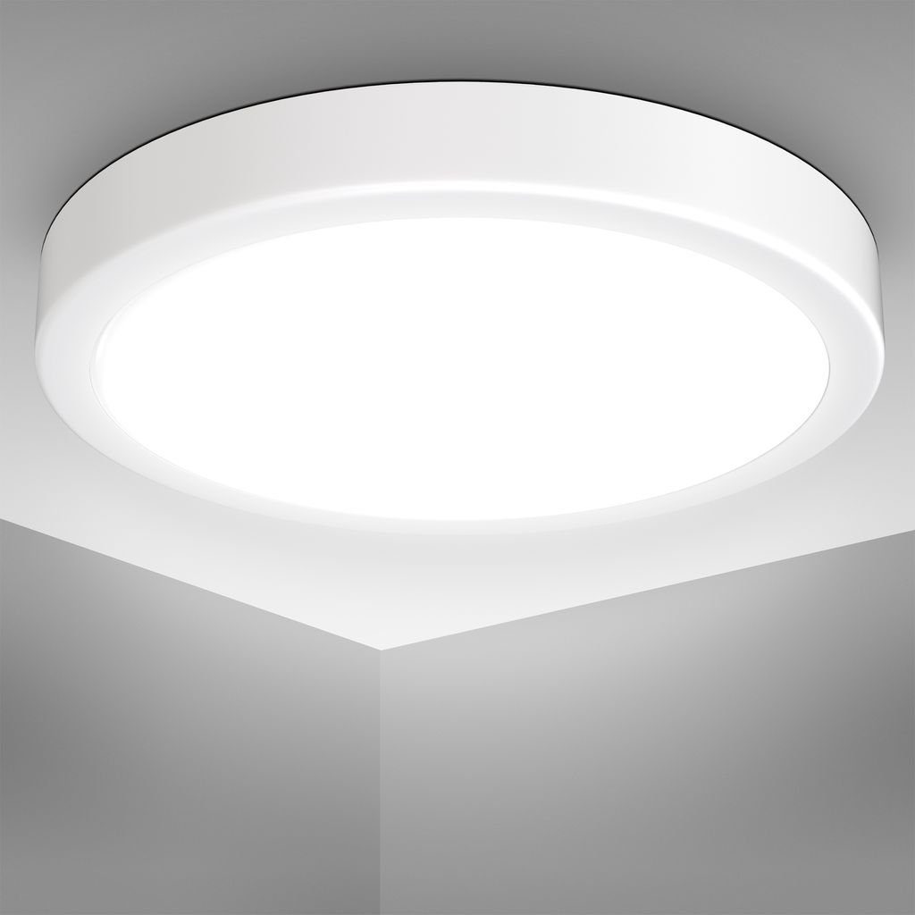 B.K.Licht Deckenleuchte Deckenlampe 18W 2.000lm 4000K - BKL1521, LED fest integriert, Neutralweiß, Ø 28cm neutralweißes Licht Wohnzimmer Küche