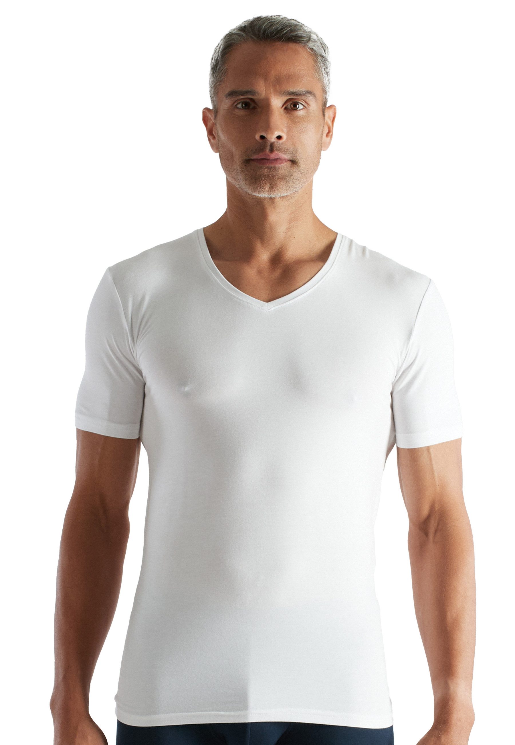 Unterziehshirt CECEBA Herren Shirt weiß uni