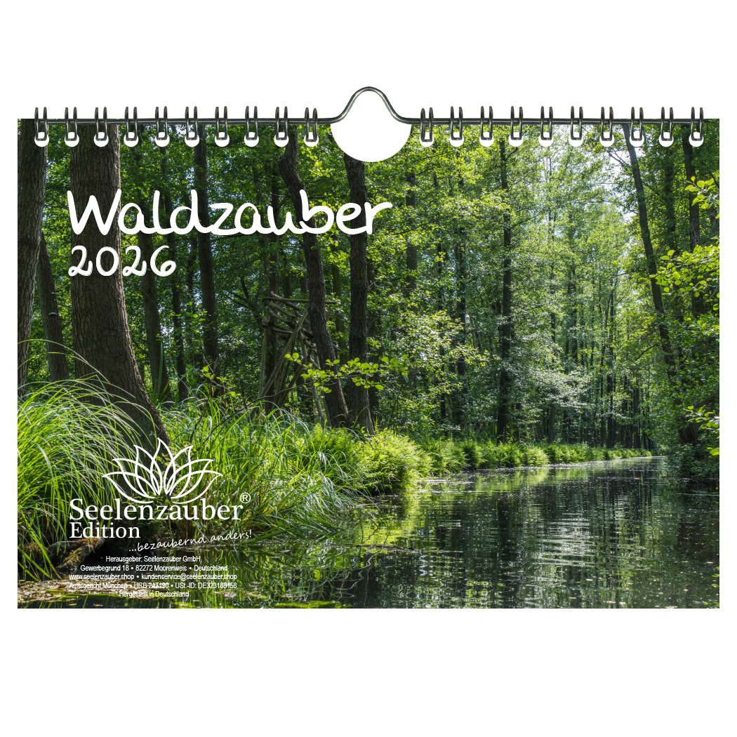 Seelenzauber Wandkalender Waldzauber DIN A5 Календари für 2026 Baum Bäume Wald Natur