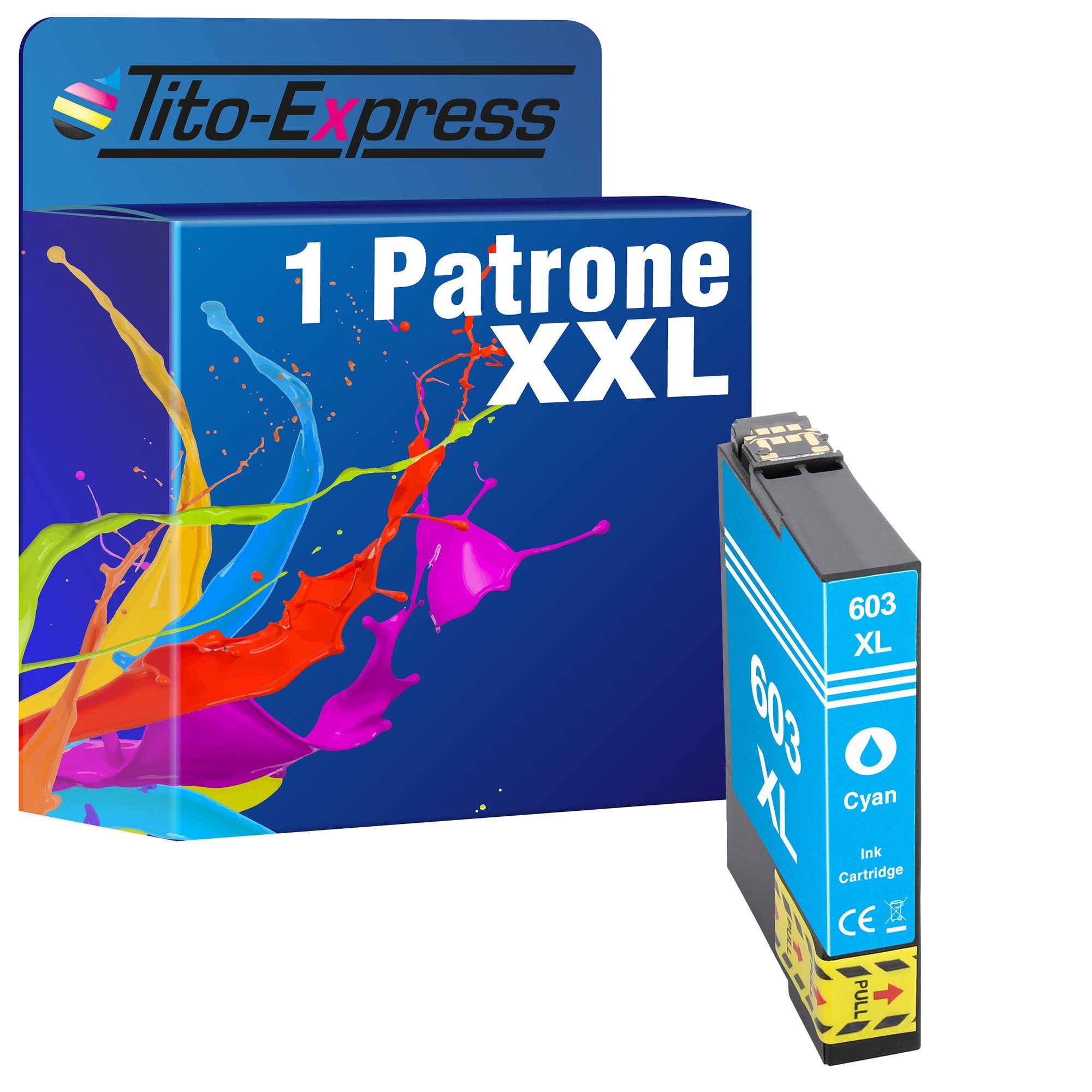 Tito-Express ersetzt Epson 603 XL 603XL Cyan Tintenpatrone (für XP-2100 XP-2105 XP-3100 XP-3105 XP-4100 WF-2810 WF-2830 WF-2835)