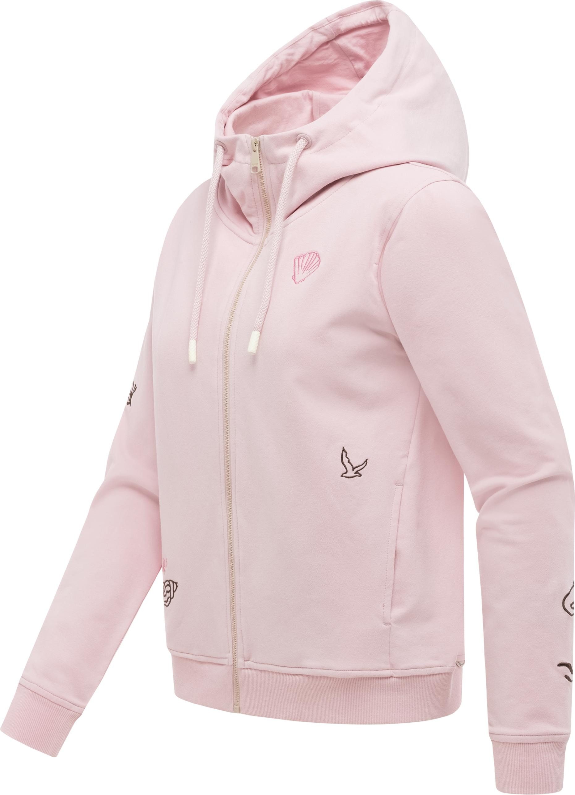 Ragwear Sweatjacke Parya Embro Damen Zipper mit Stickereien