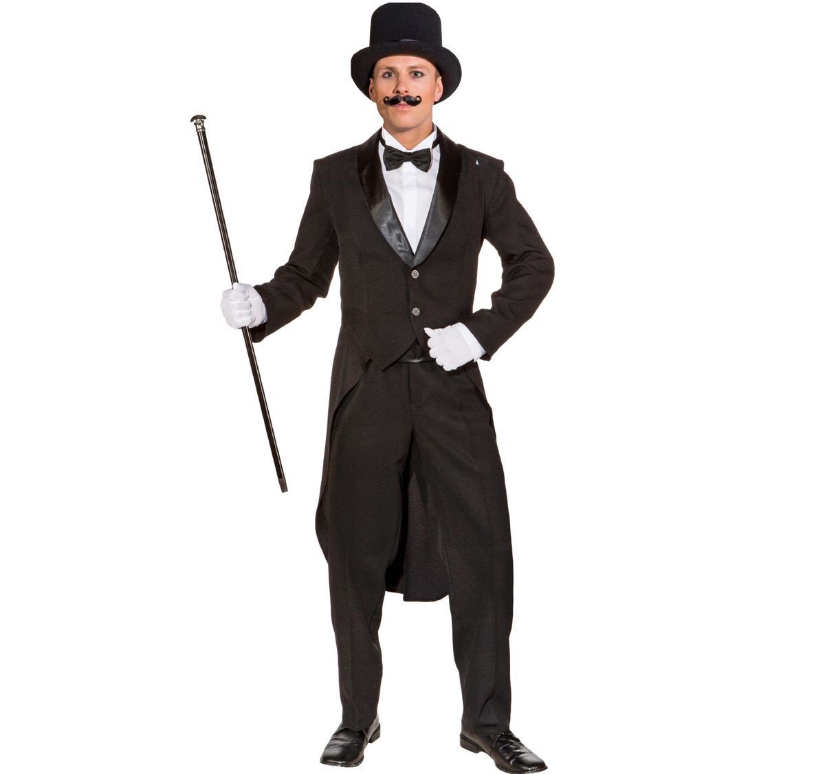 Orlob Kostüm Herren Frack Schwarz gefüttert