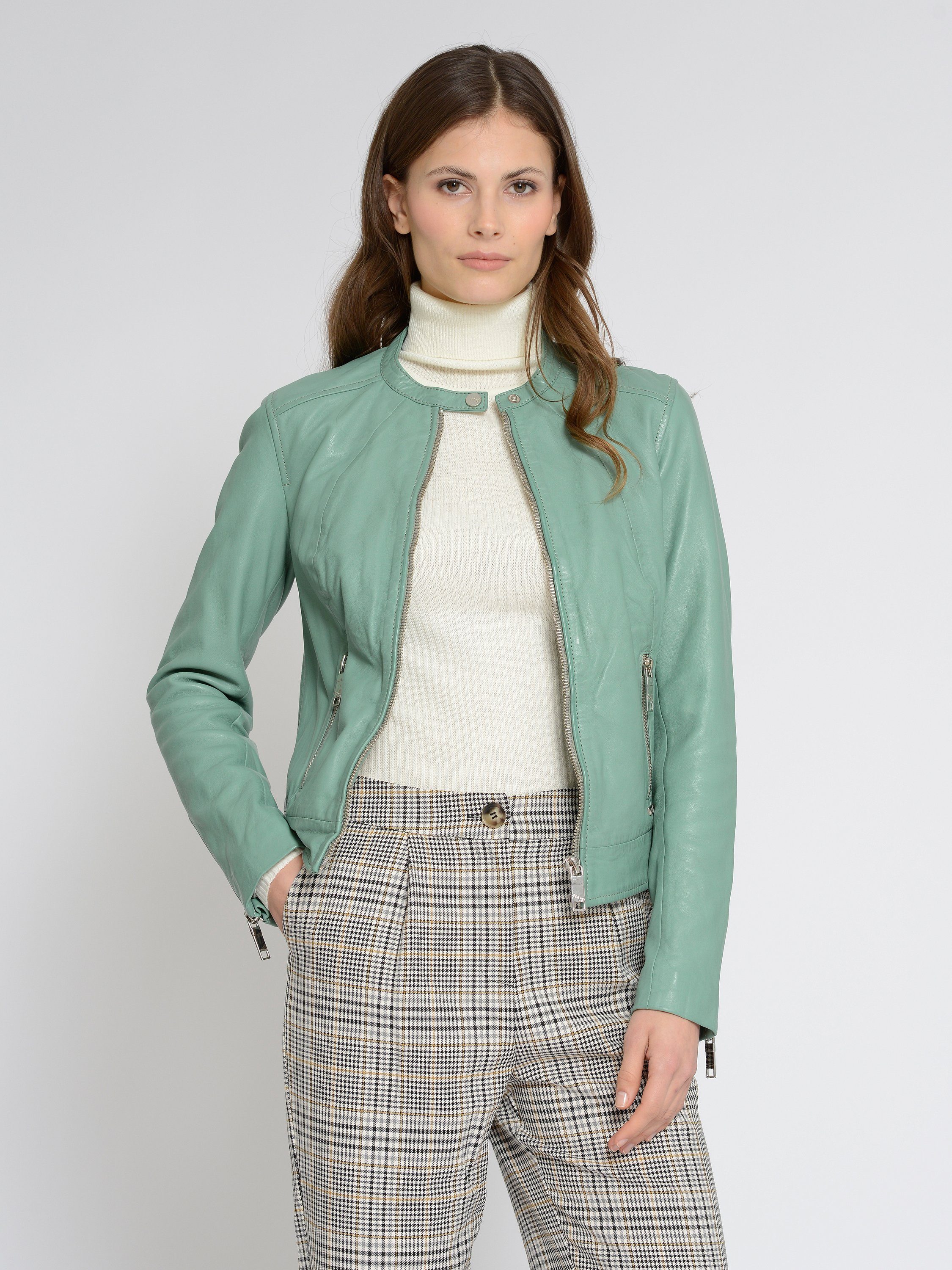 Grenada Lederjacke Maze dusty jade