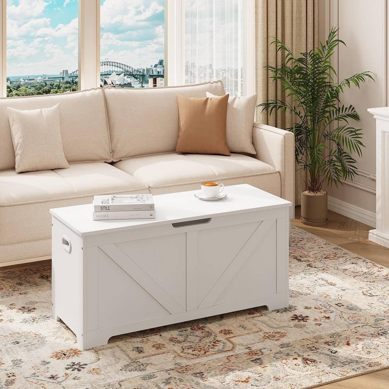 Woltu Sitzbank (1-St), mit Stauraum Sitzfläche, 100x47x40cm