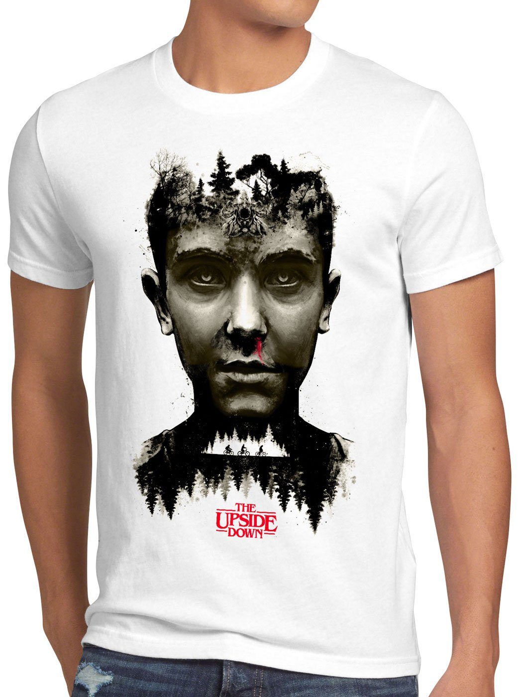 style3 Print-Shirt Herren T-Shirt Elfie demogorgon stranger dustin