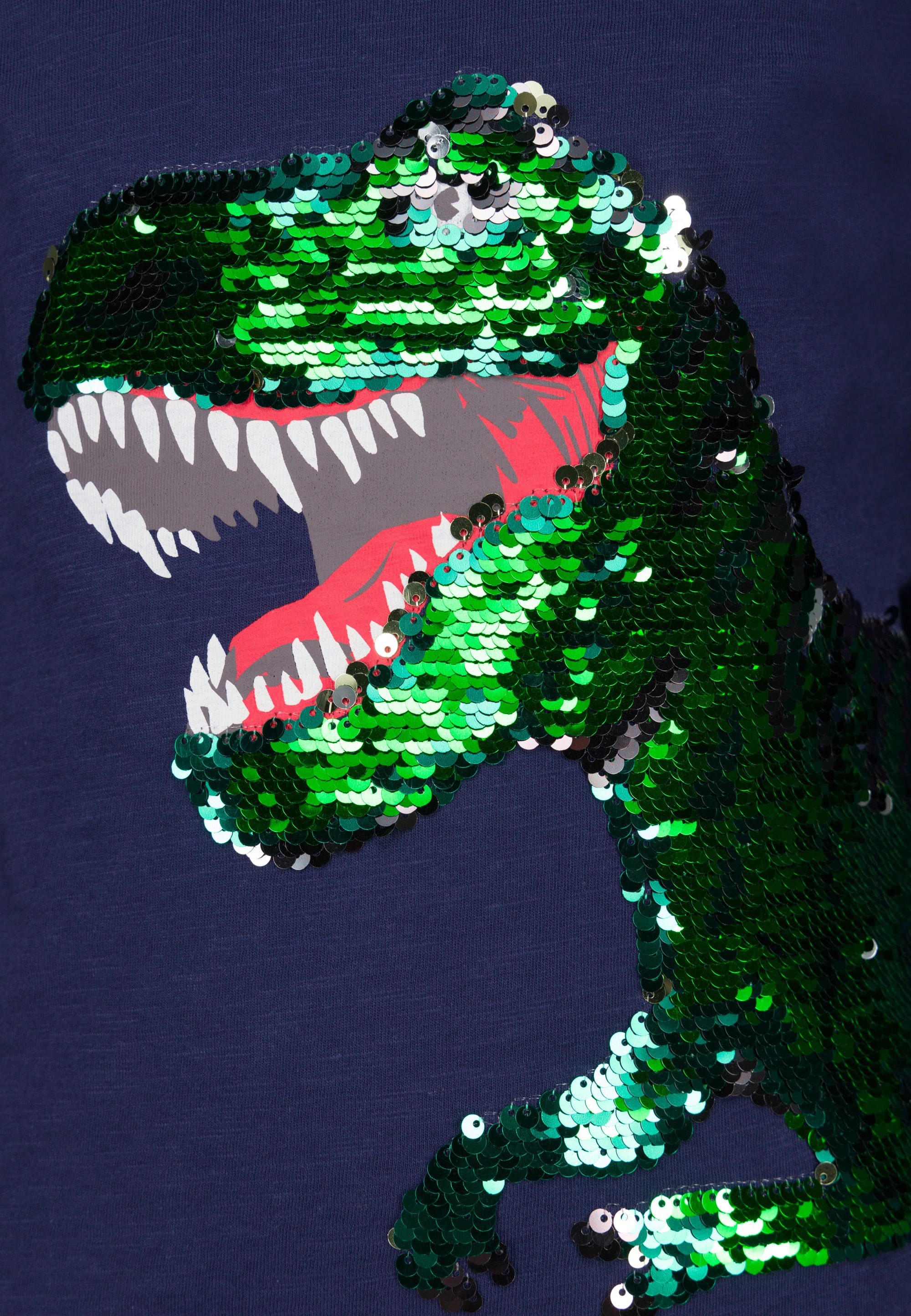 SALT AND PEPPER Langarmshirt Classics mit T-Rex aus Wendepailletten