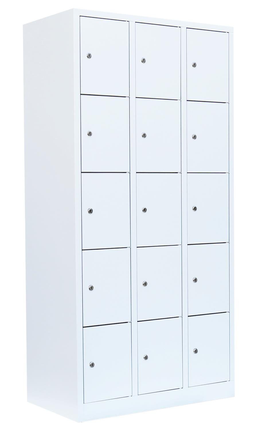Steelboxx Fächerschrank 15 Fächer Schließfachschrank Wertfachschrank Spind günstig online kaufen