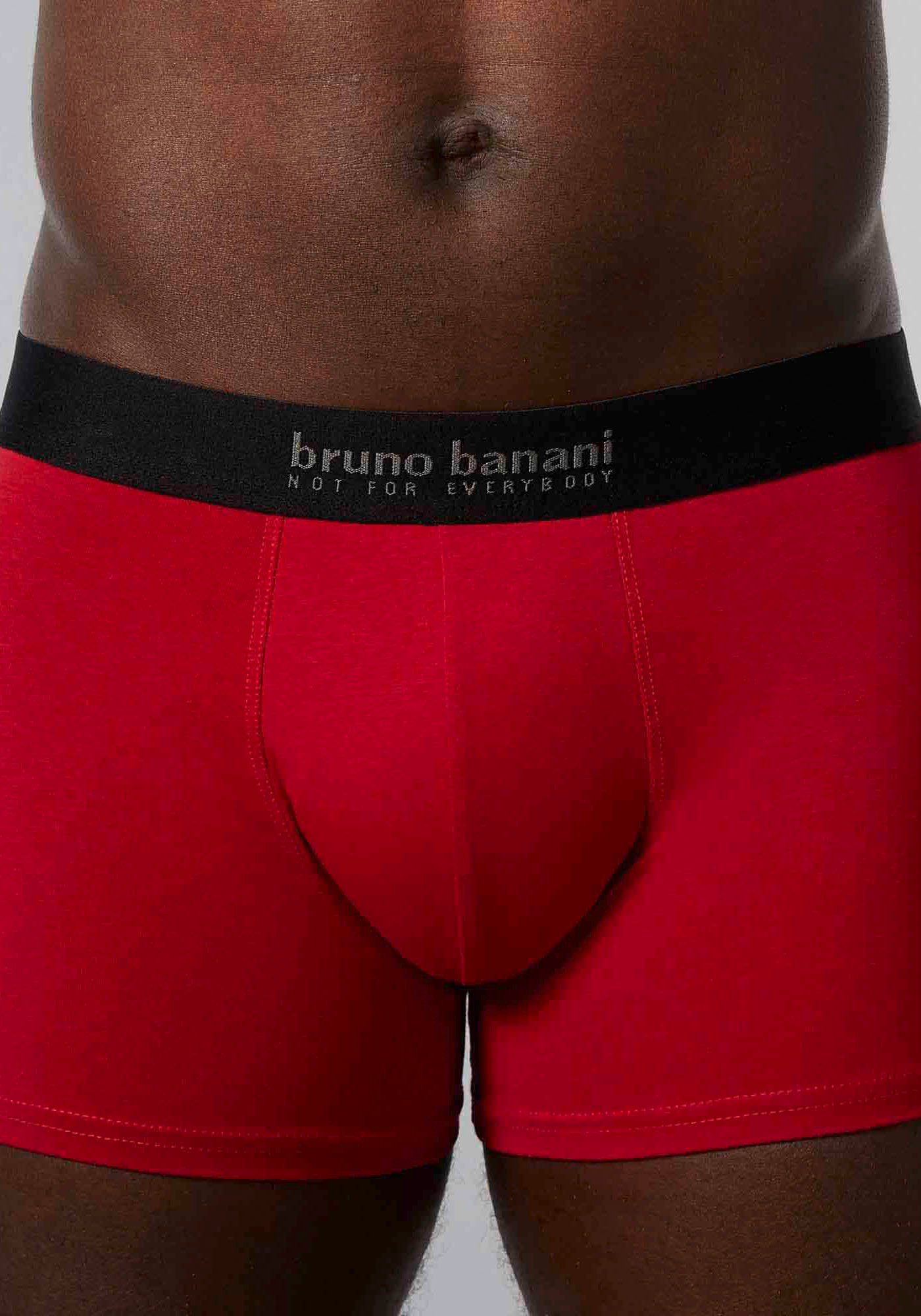 Bruno Banani Boxershorts Short 3Pack am (Packung, Bund Energy 3-St) Schriftzug Cotton