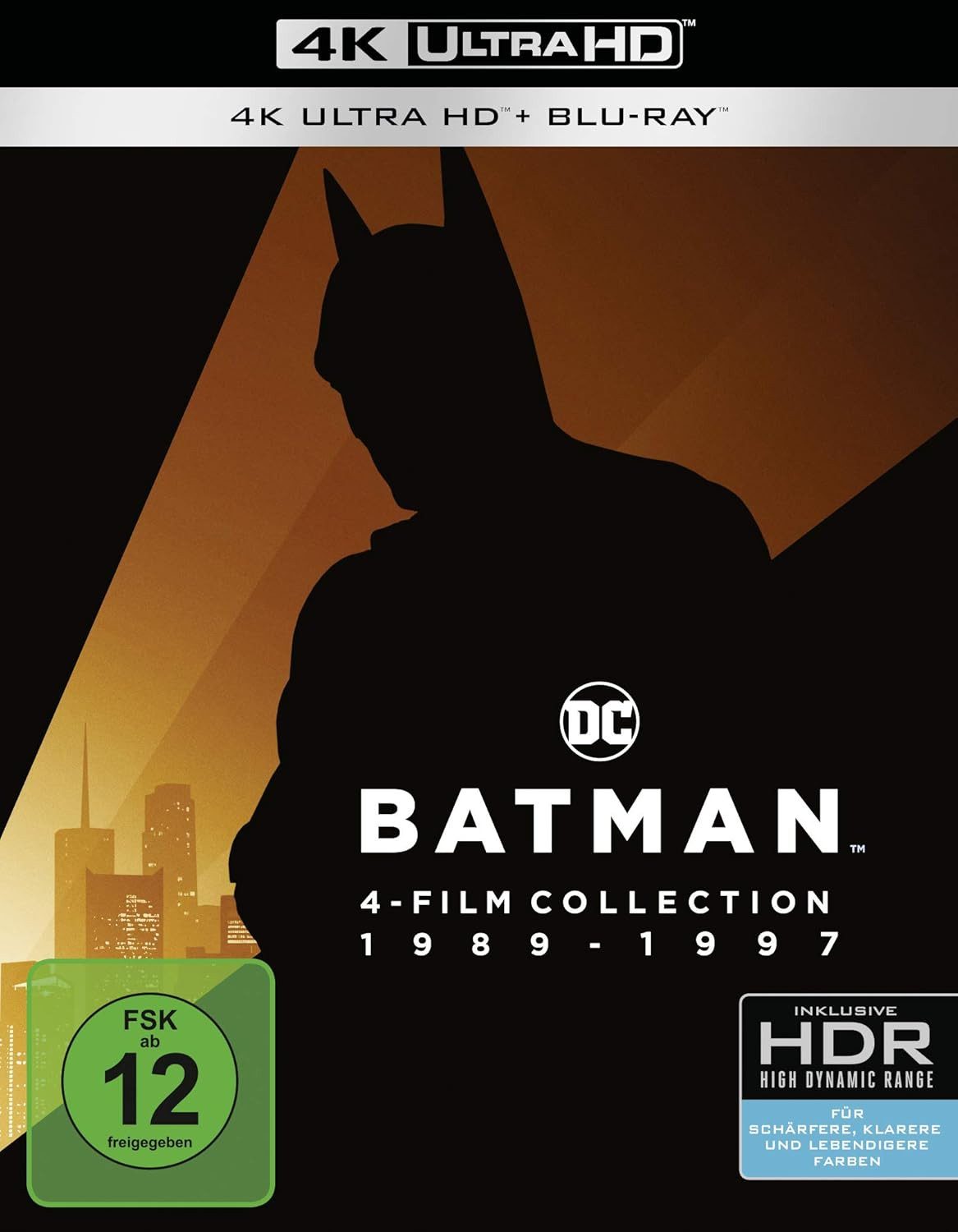 Universal Pictures Blu-ray 4K Ultra HD Batman 1-4 - 4K Collection (4K Ultra-HD + Blu-rays), (8-St., Box-Set)