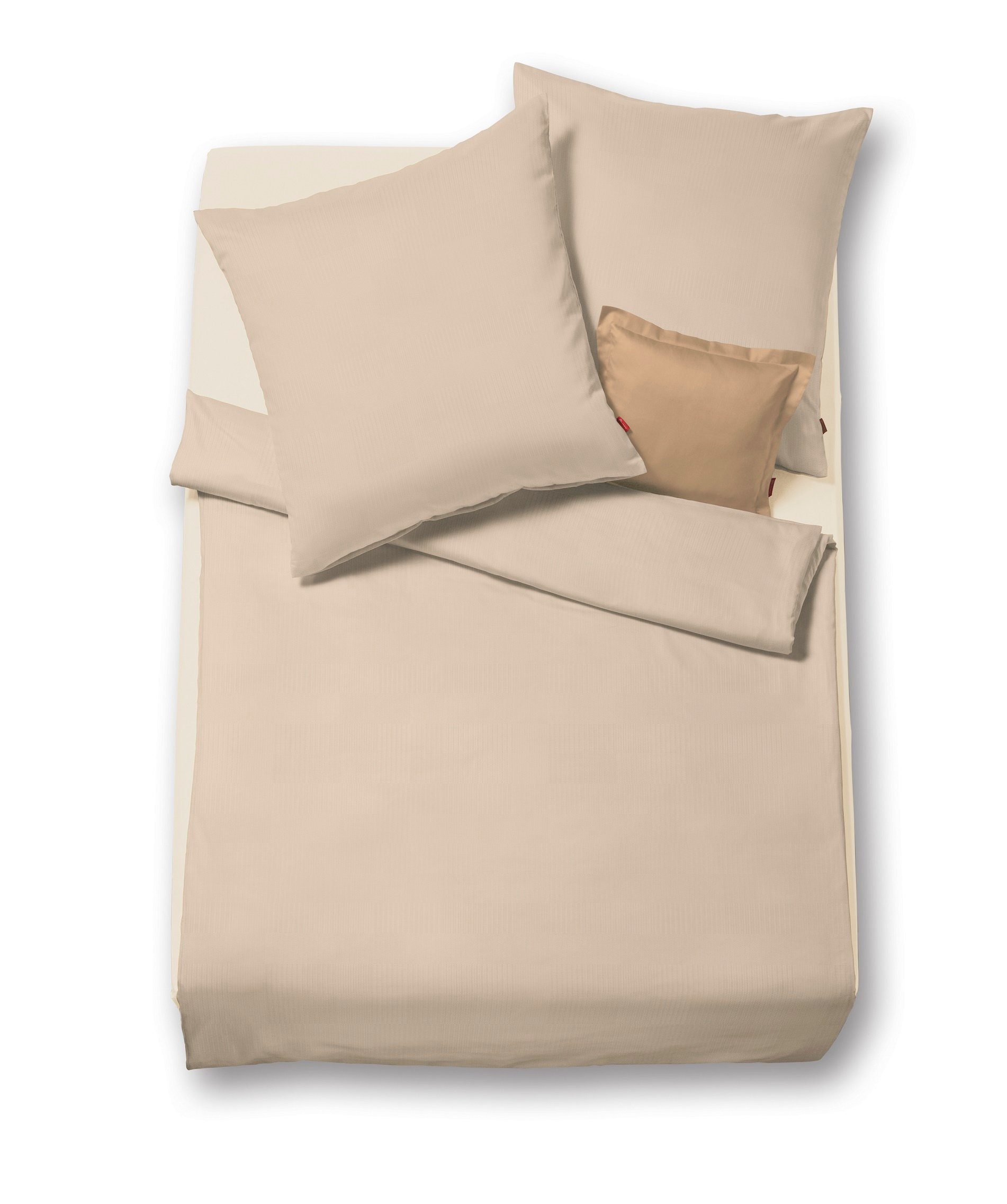 fleuresse Постельное белье Fleuresse Lech Edelflanell Постельное белье 135x200 Fischgrät uni beige, Edelflanell, 2 teilig