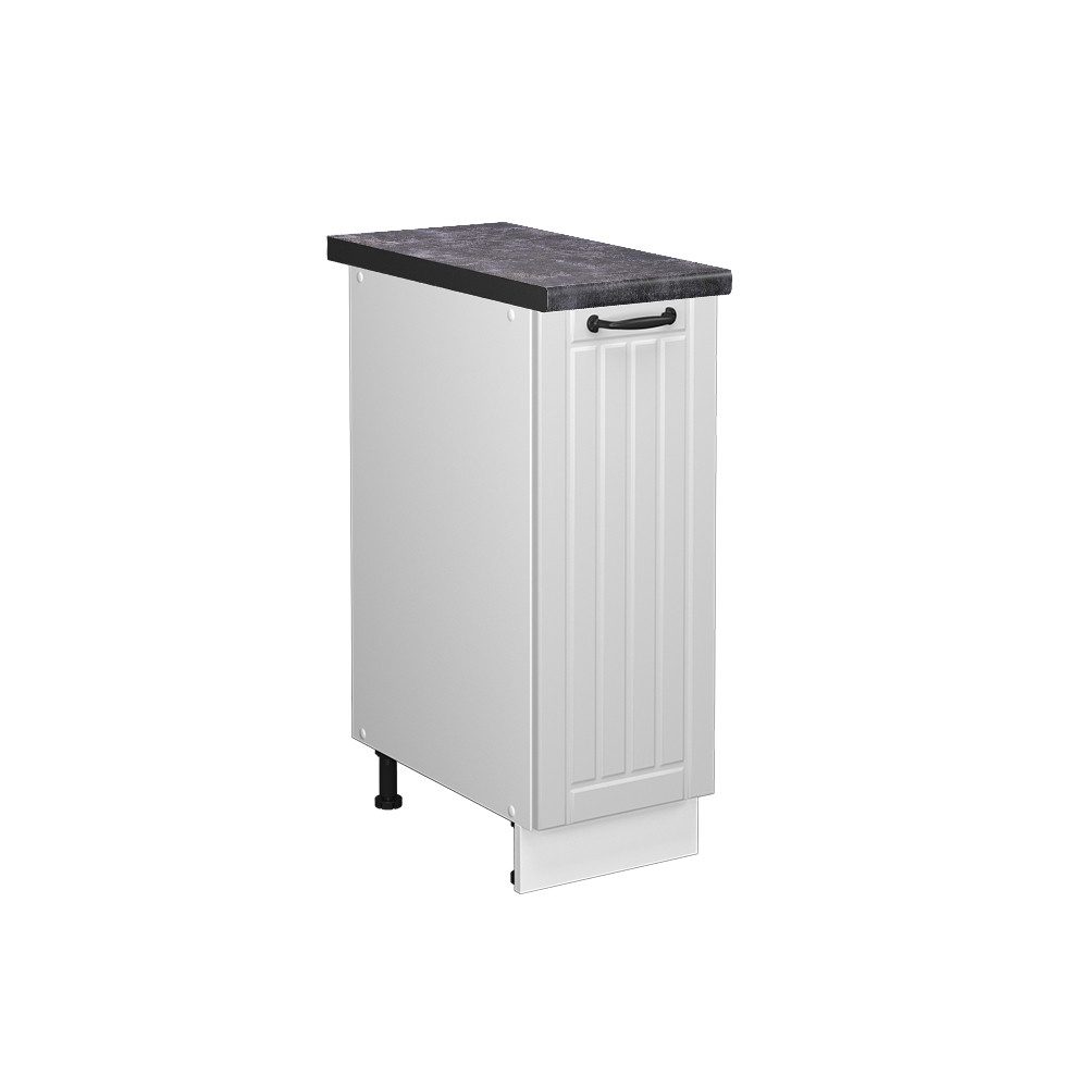 Vicco Apothekerschrank Fame-Line Weiß Landhaus/Weiß 30 cm AP Anthrazit günstig online kaufen