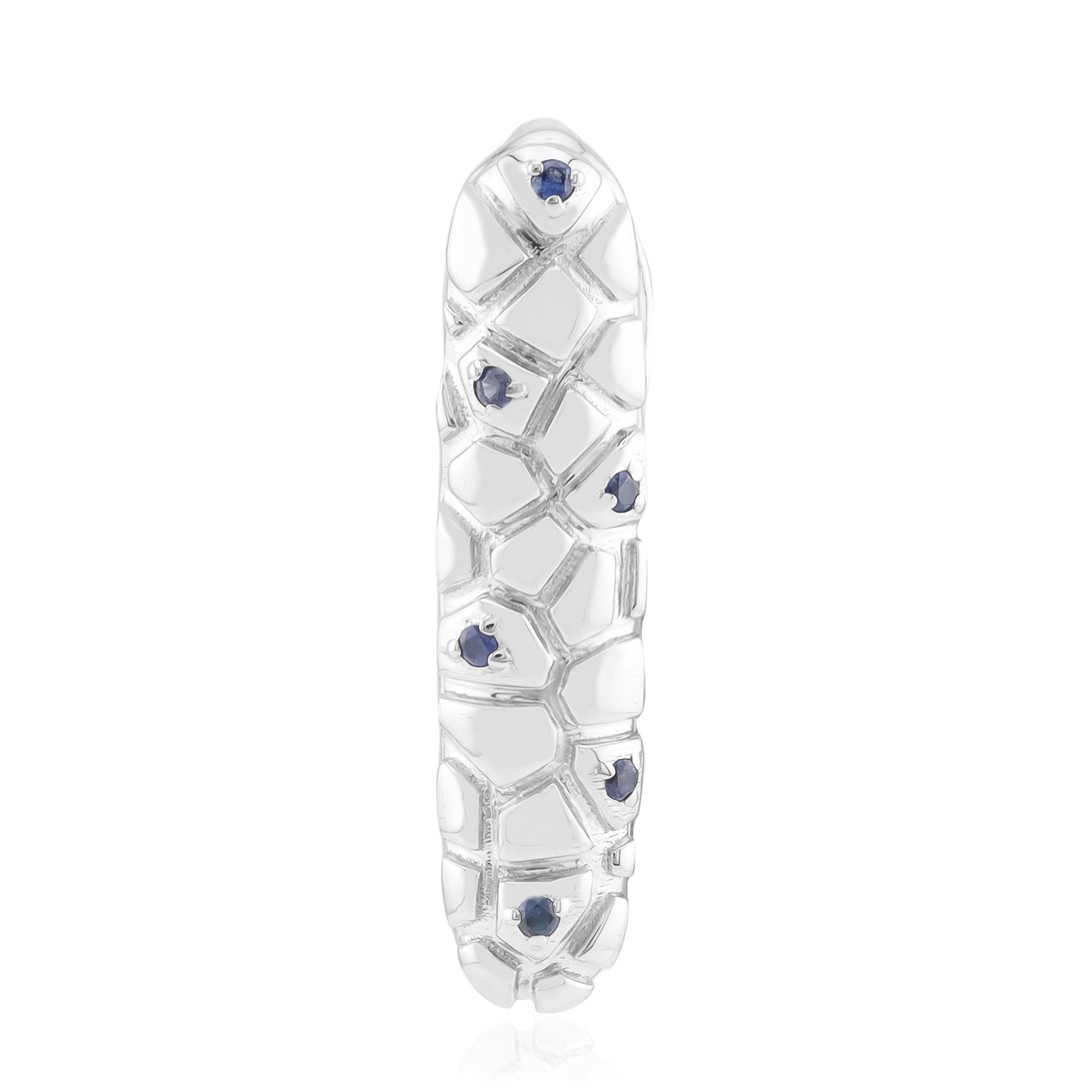 Cavill Kettenanhänger Cavill Anhänger 6 blaue Saphire 0,034 ct, 925er platiniert Silber (1-tlg)