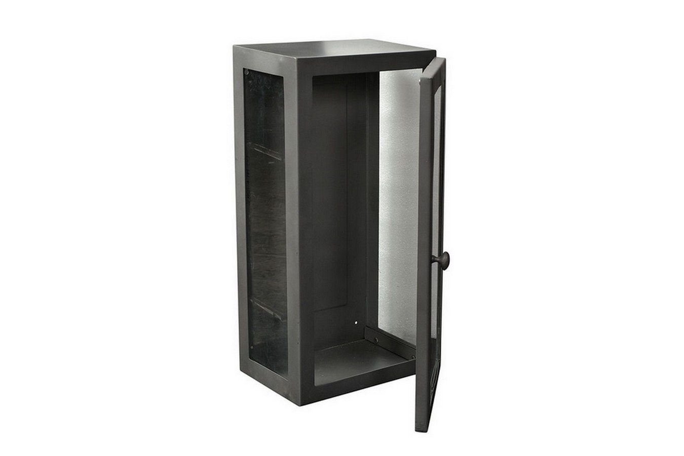 daslagerhaus living Vitrine Wandvitrine Metall/Glas grau günstig online kaufen