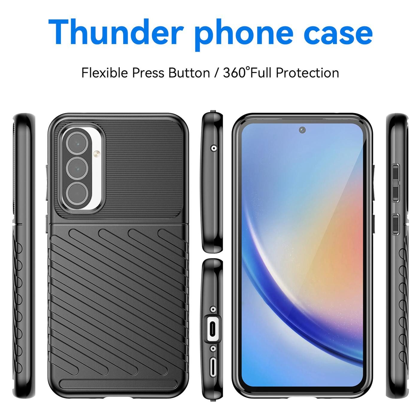 CoolGadget Handyhülle Thunder Hybrid Case für Samsung Galaxy A57 5G 6,7 Zoll, stylische rutschfeste Schutzhülle Handy Hülle für Samsung A57 5G – Bild 5 von 5