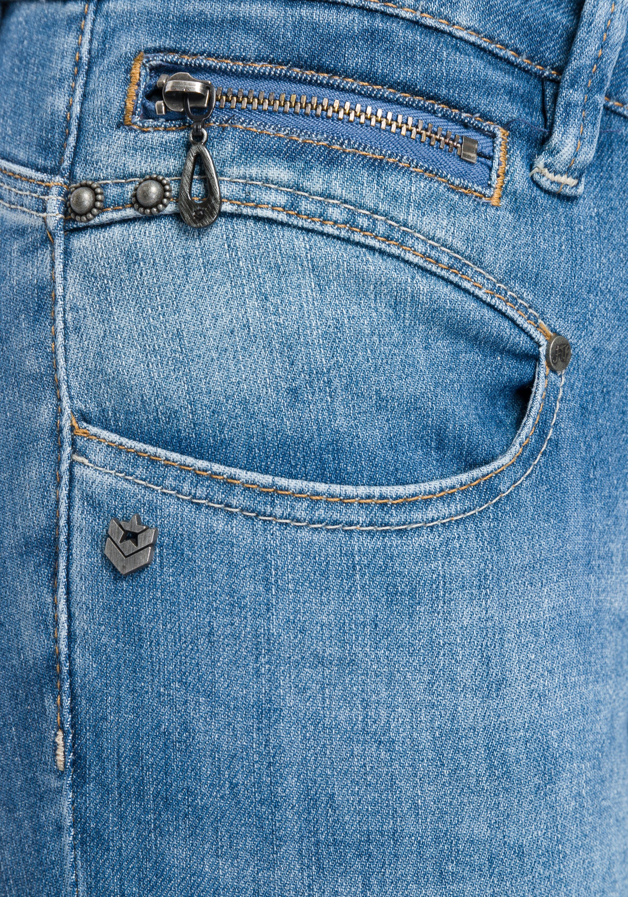 Damen Jeans Freeman T. Porter Slim-fit-Jeans Alexa Cropped S-SDM mit Nieten im Bereich der Front-Taschen