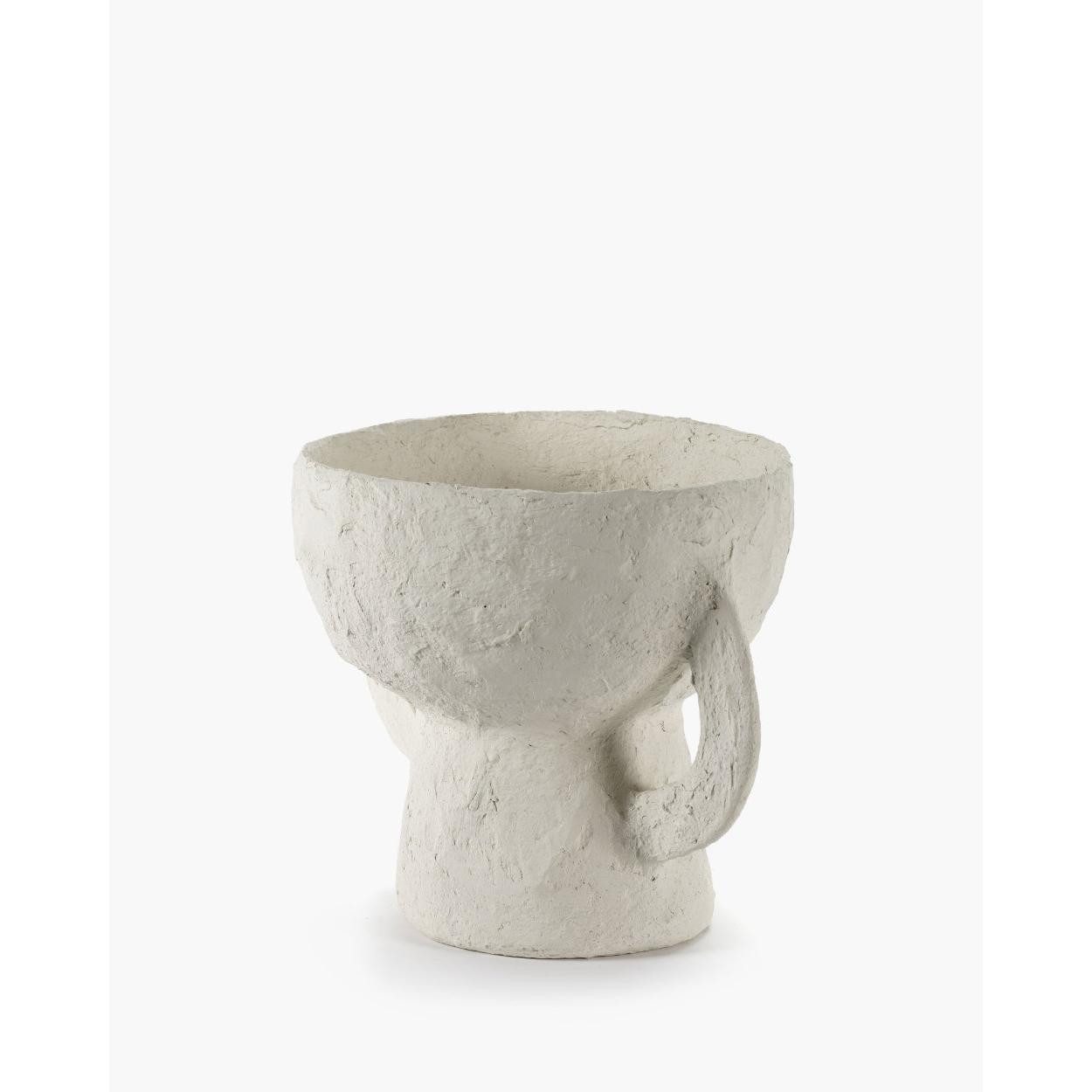 Serax Dekovase SERAX Vase Earth Small Paper Maché White (H22,5cm)