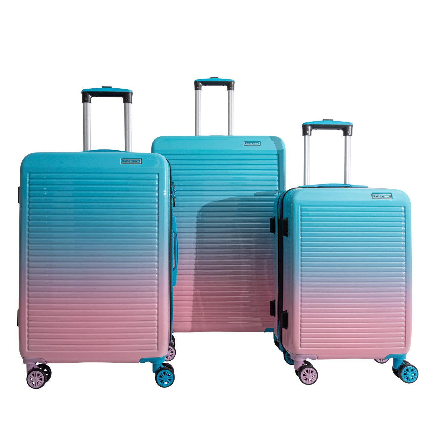 Crosstravel Kofferset Rainbow, 4 Rollen, (3 günstig online kaufen