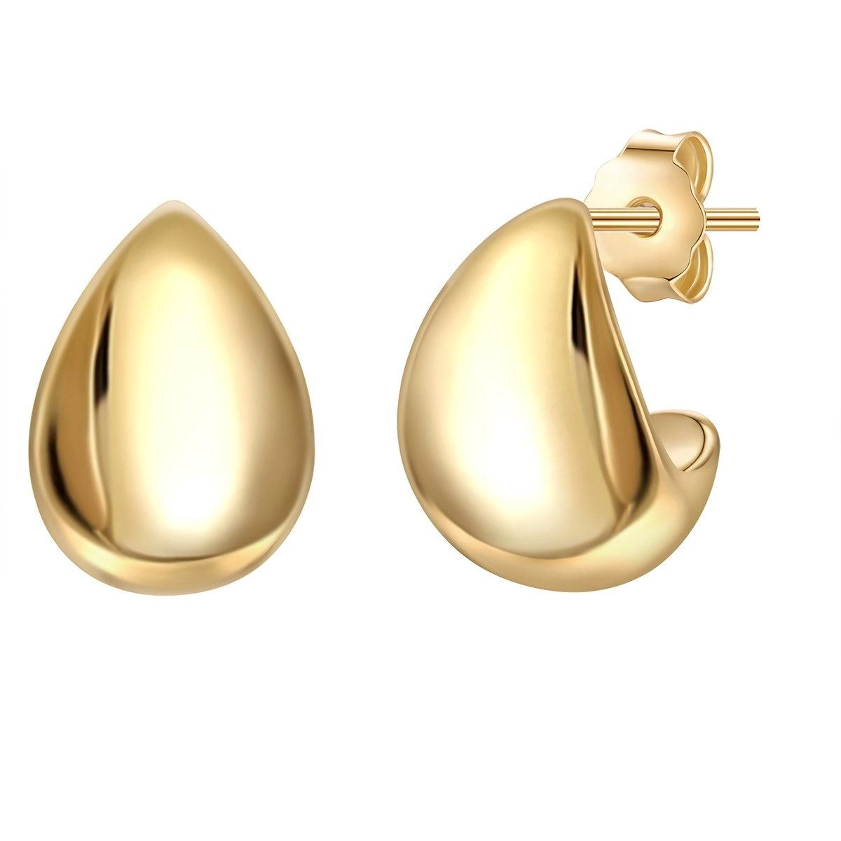 Paar Ohrstecker gelbgold